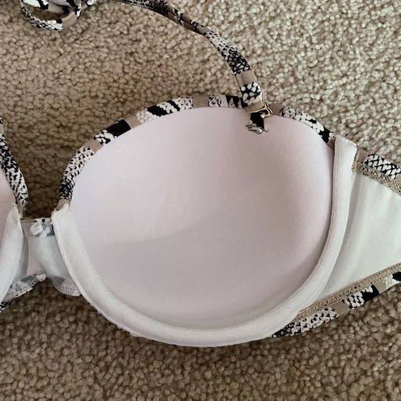 Xhilaration Women's Bikini Top Animal Print Medium Adjustable Top - Picture 5 of 5